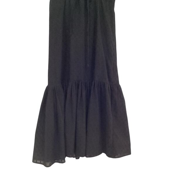 Emerson Fry India Collection Chandra Dress Long In Black Swiss Dot Size XS - Picture 9 of 16